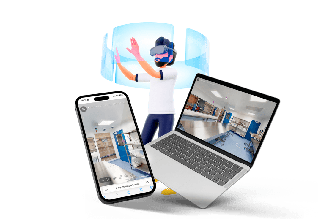 Différents supports avec MyVirtualShowroom dessus