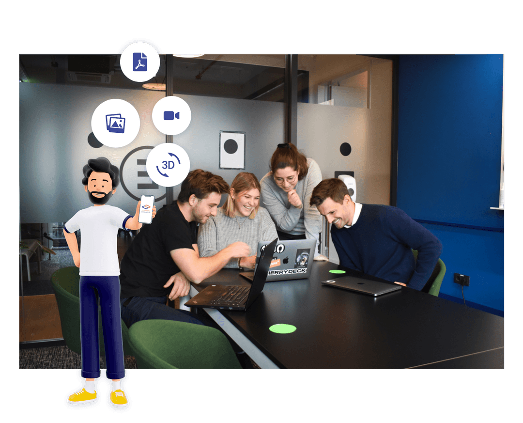 Différents supports avec MyVirtualShowroom dessus